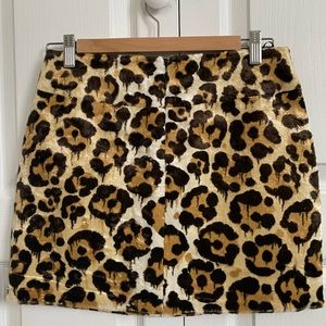 Coach Le Fauve Faux Fur Leopard Skirt Size 0